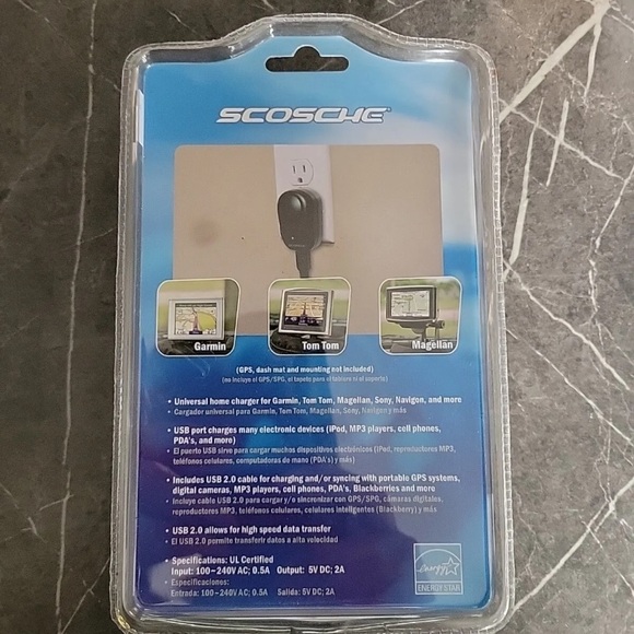 Scosche Universal GPS Replacement Home Charger. - Picture 2 of 2